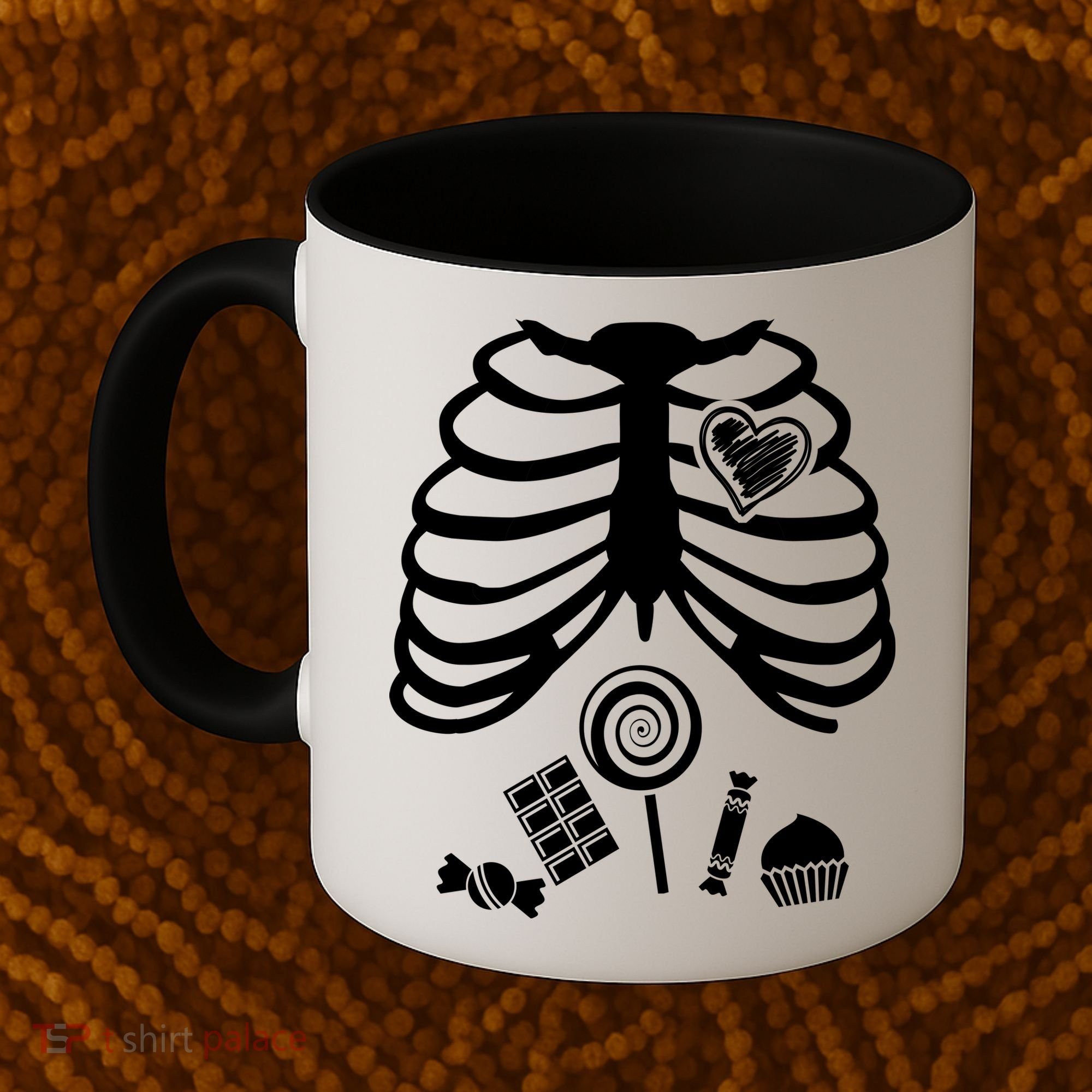 Candy X-Ray Skeleton Rib Cage Coffee Mug