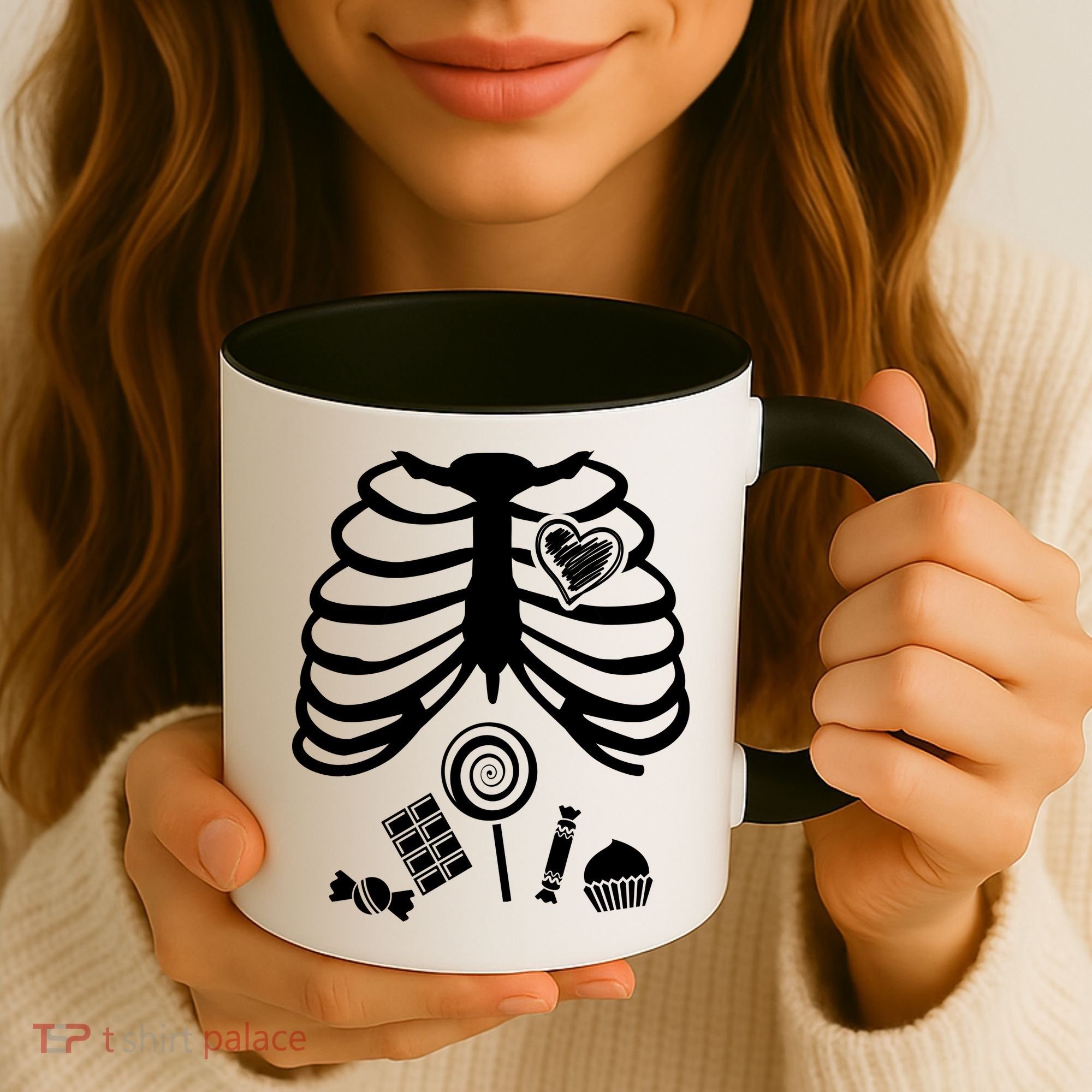 Candy X-Ray Skeleton Rib Cage Coffee Mug
