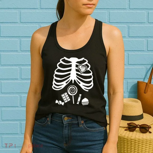 Candy X-Ray Skeleton Rib Cage Women's Tank Top
