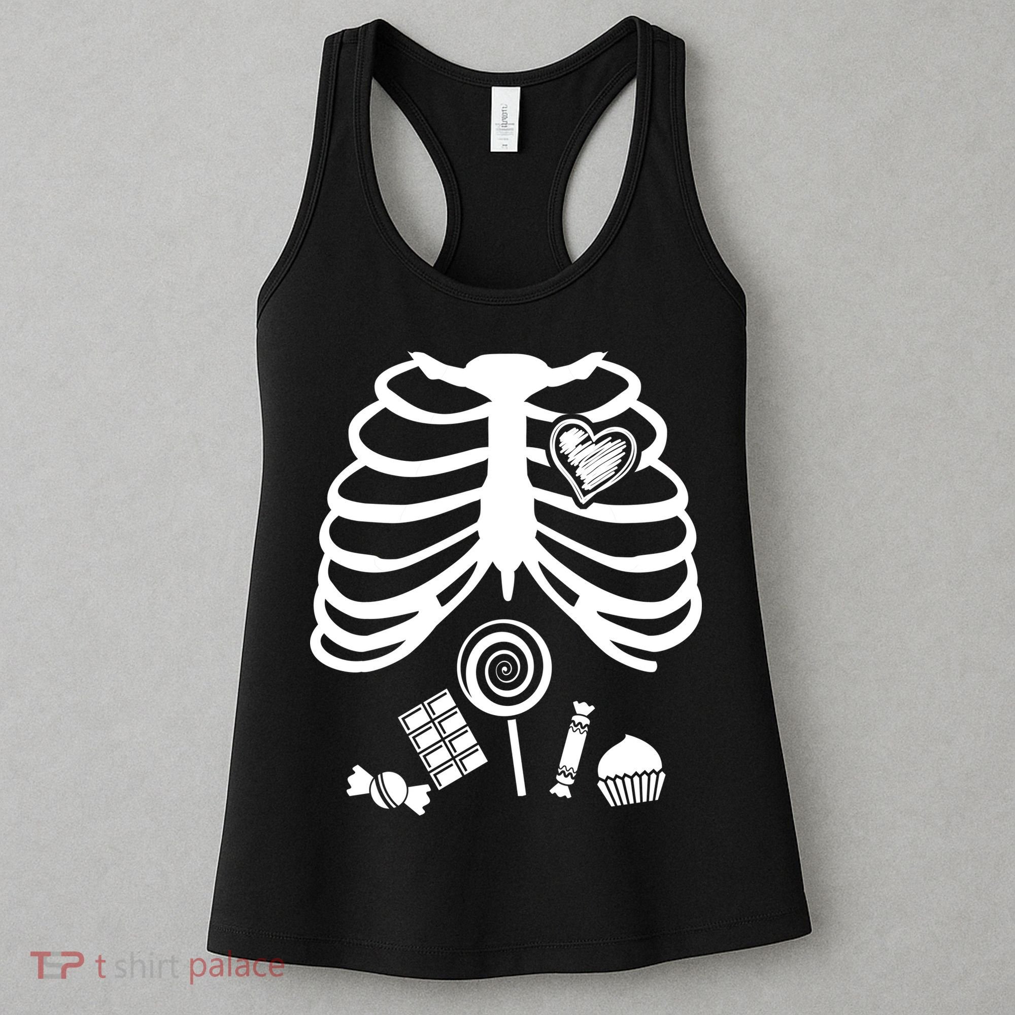 Candy X-Ray Skeleton Rib Cage Women's Tank Top