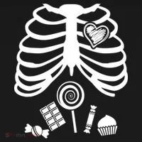 Candy X-Ray Skeleton Rib Cage Women's Tank Top thumb 5