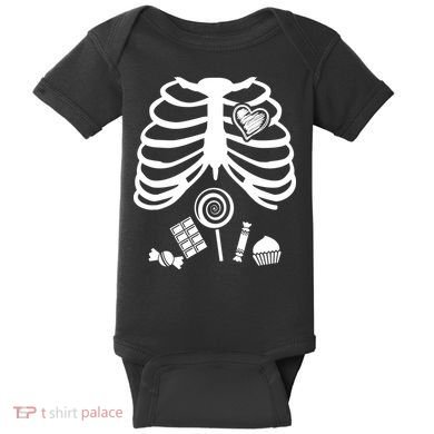 Candy X-Ray Skeleton Rib Cage Baby Bodysuit