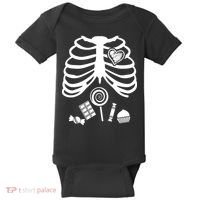 Candy X-Ray Skeleton Rib Cage Baby Bodysuit thumb 0
