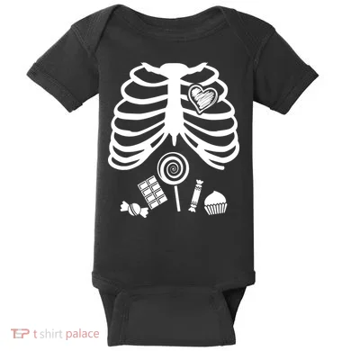 Candy X-Ray Skeleton Rib Cage Baby Bodysuit