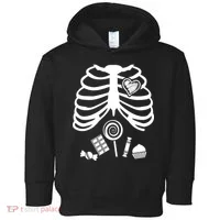 Candy X-Ray Skeleton Rib Cage Toddler Hoodie thumb 0