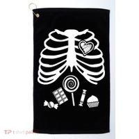 Candy X-Ray Skeleton Rib Cage Golf Towel thumb 0