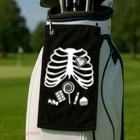 Candy X-Ray Skeleton Rib Cage Golf Towel thumb 2