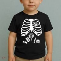 Candy X-Ray Skeleton Rib Cage Toddler T-Shirt thumb 2