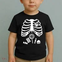 Candy X-Ray Skeleton Rib Cage Toddler T-Shirt thumb 2