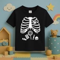 Candy X-Ray Skeleton Rib Cage Toddler T-Shirt thumb 3