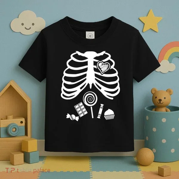Candy X-Ray Skeleton Rib Cage Toddler T-Shirt