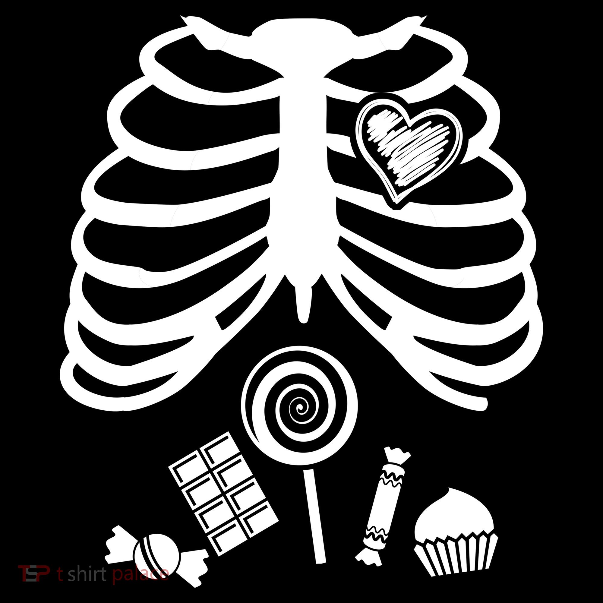Candy X-Ray Skeleton Rib Cage Visor
