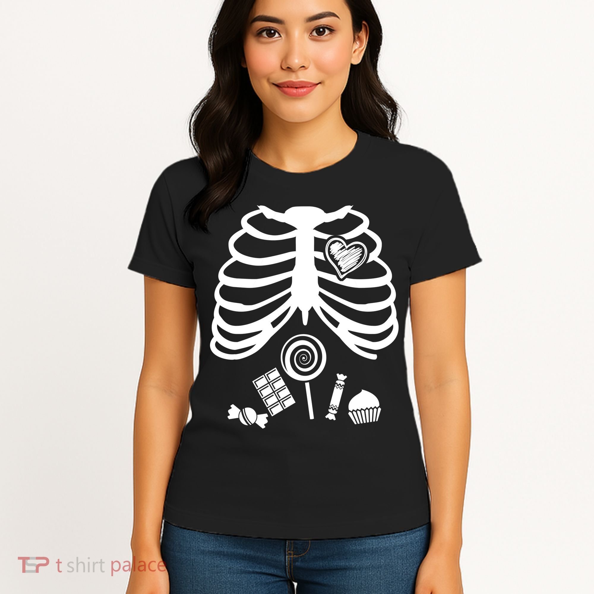 Candy X-Ray Skeleton Rib Cage Women's T-Shirt