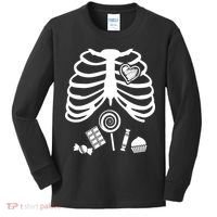 Candy X-Ray Skeleton Rib Cage Kids Long Sleeve Shirt thumb 0
