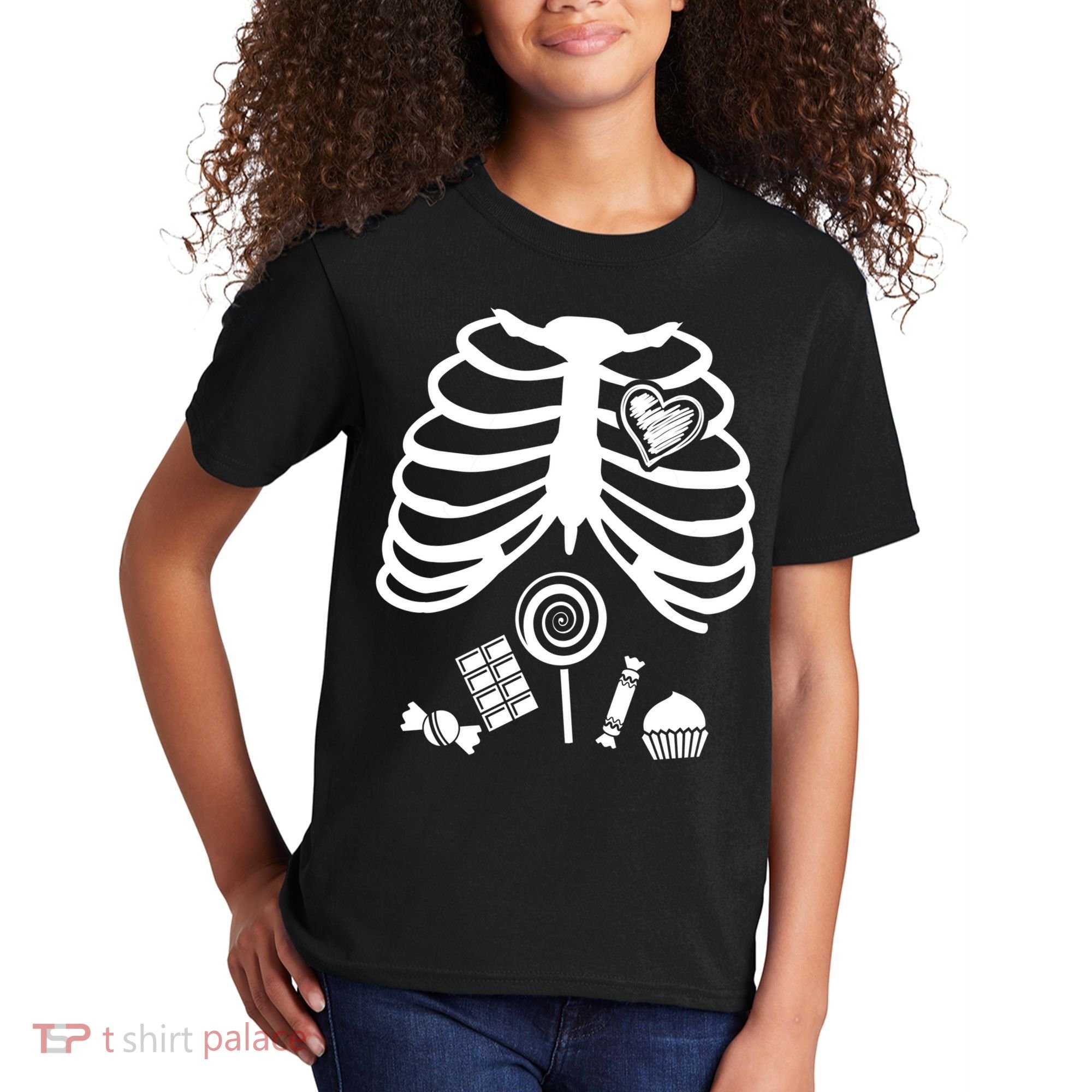 Candy X-Ray Skeleton Rib Cage Kids T-Shirt