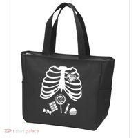 Candy X-Ray Skeleton Rib Cage Tote Bag thumb 3