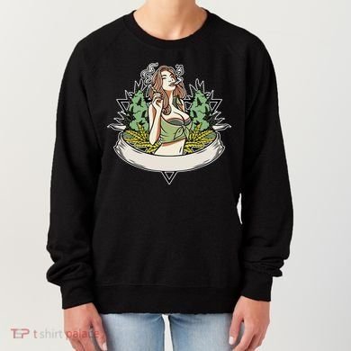 Cannabis Lady Smoking Pot Women's Sweatshirt