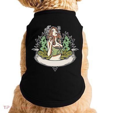 Cannabis Lady Smoking Pot Doggie Tank
