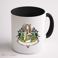 Cannabis Lady Smoking Pot Coffee Mug thumb 1
