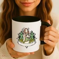 Cannabis Lady Smoking Pot Coffee Mug thumb 3