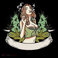 Cannabis Lady Smoking Pot Coffee Mug thumb 5