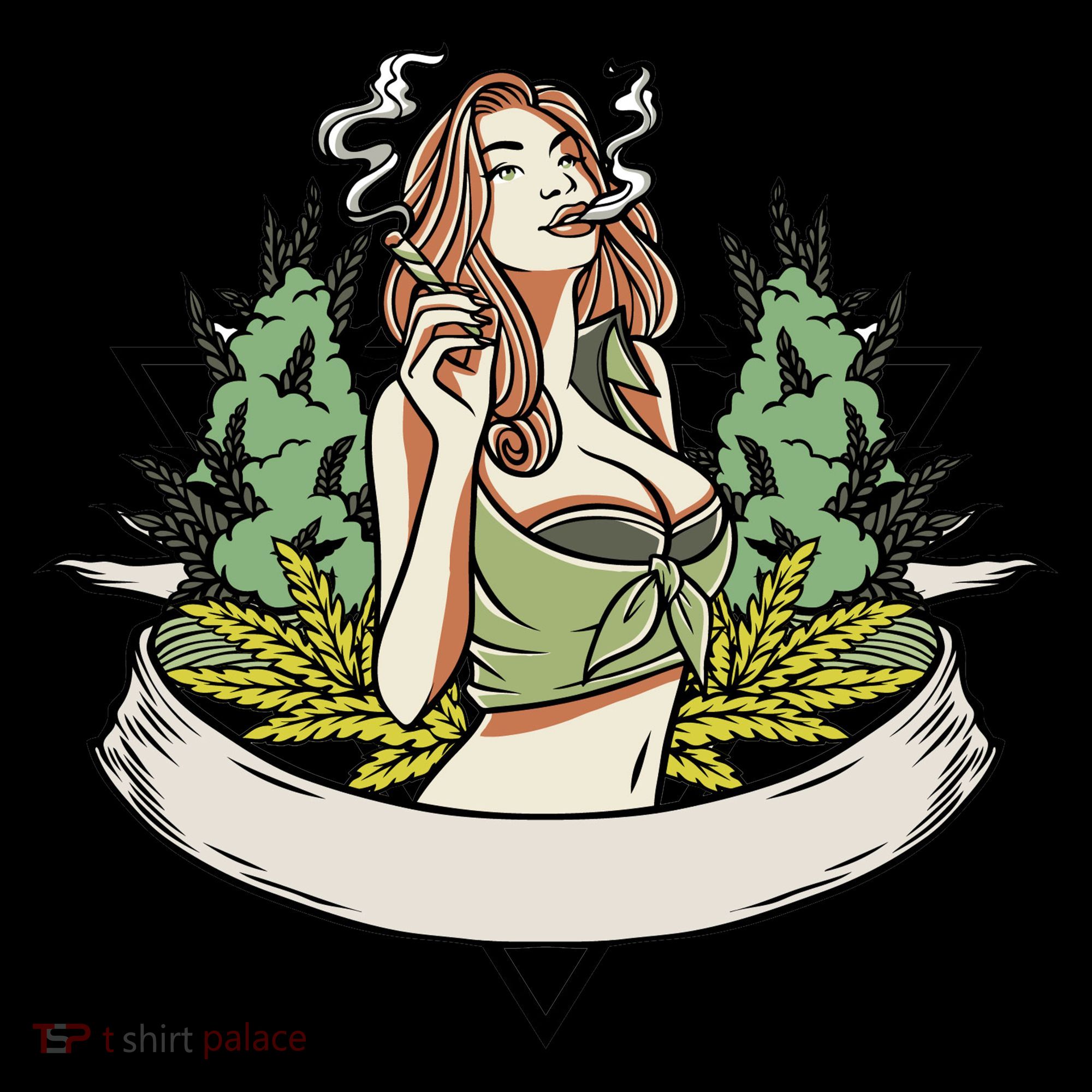 Cannabis Lady Smoking Pot Coffee Mug