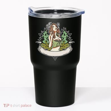 Cannabis Lady Smoking Pot Tumbler