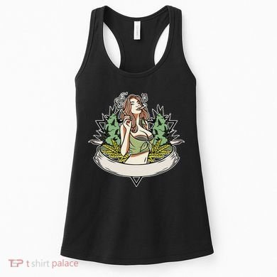 Cannabis Lady Smoking Pot Women's Tank Top