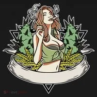 Cannabis Lady Smoking Pot Toddler Hoodie thumb 2