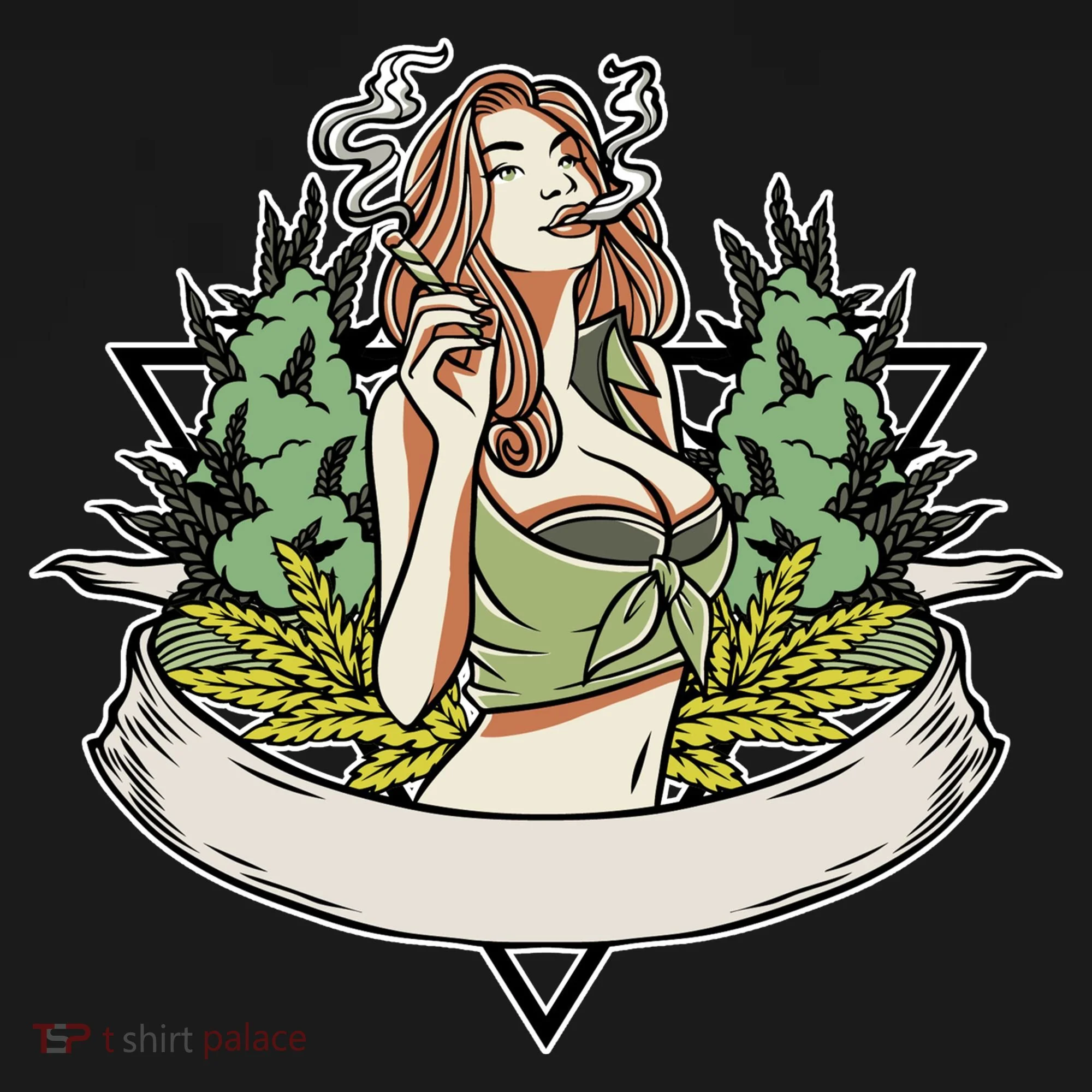 Cannabis Lady Smoking Pot Toddler Hoodie