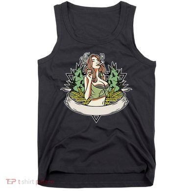 Cannabis Lady Smoking Pot Tank Top