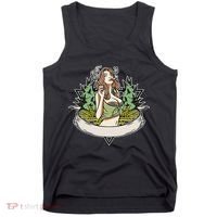 Cannabis Lady Smoking Pot Tank Top thumb 0