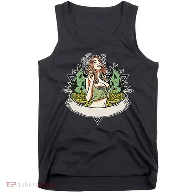 Cannabis Lady Smoking Pot Tank Top