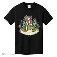 Cannabis Lady Smoking Pot Kids T-Shirt thumb 0
