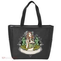 Cannabis Lady Smoking Pot Tote Bag thumb 0