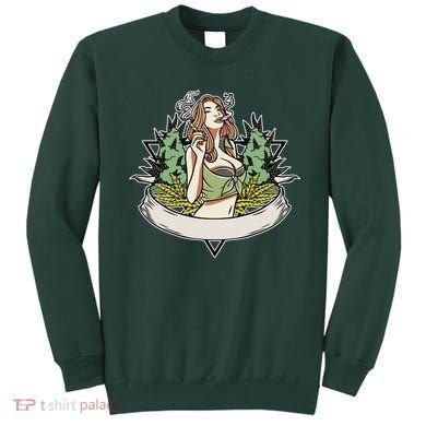Cannabis Lady Smoking Pot Sweatshirt