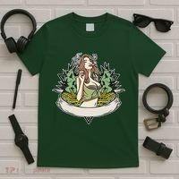 Cannabis Lady Smoking Pot T-Shirt thumb 5