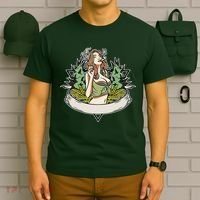 Cannabis Lady Smoking Pot T-Shirt thumb 6