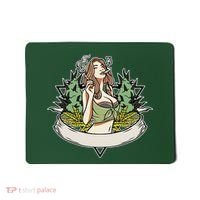 Cannabis Lady Smoking Pot Mousepad thumb 0