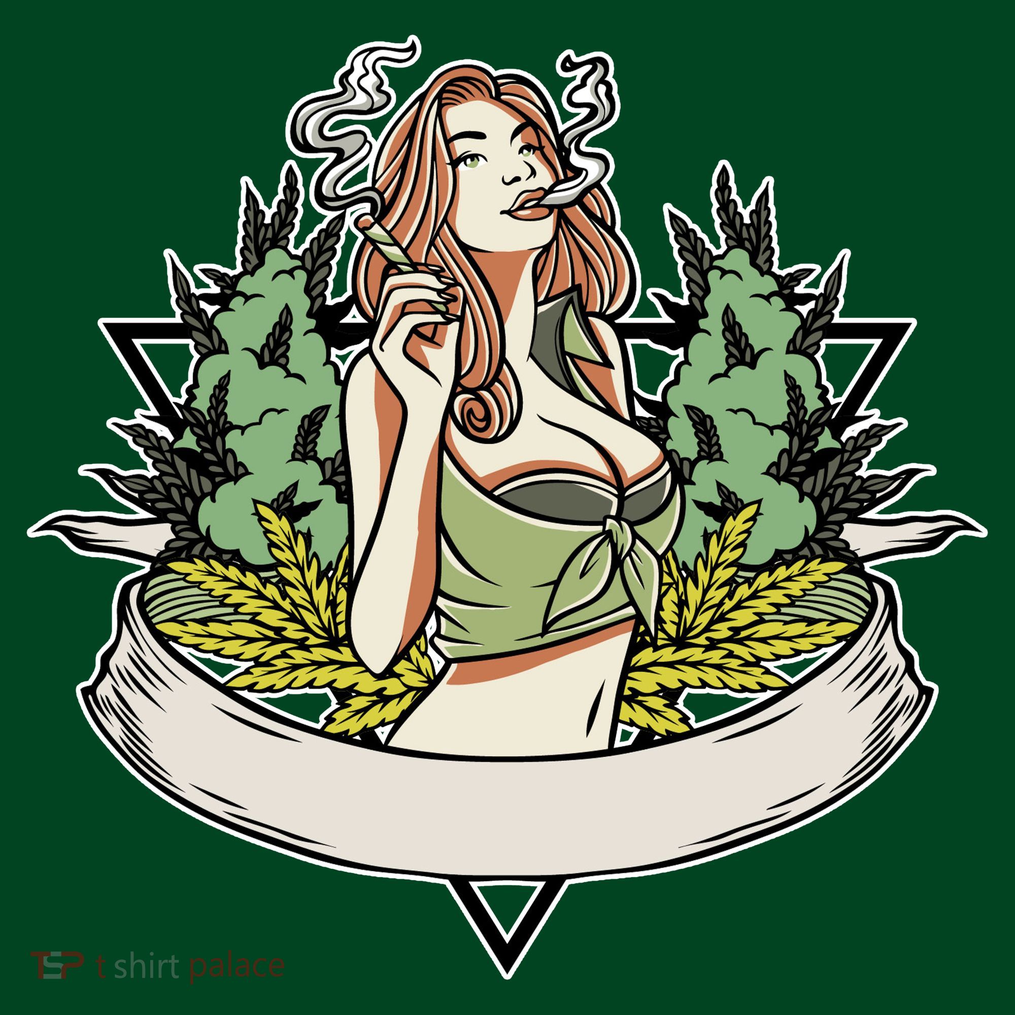 Cannabis Lady Smoking Pot Visor