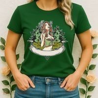 Cannabis Lady Smoking Pot Women's T-Shirt thumb 2