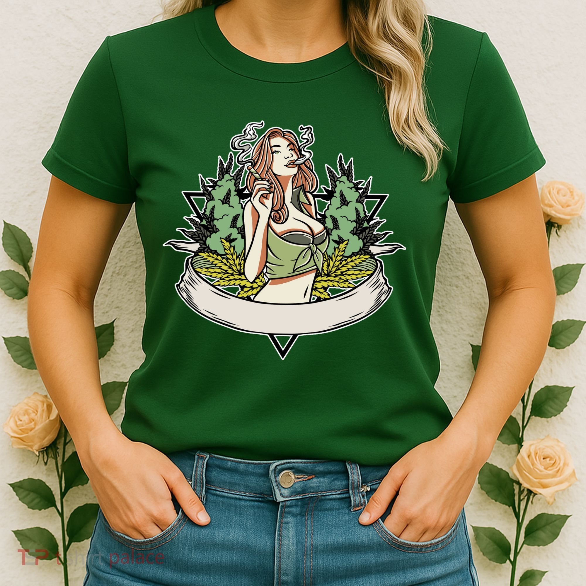 Cannabis Lady Smoking Pot Women's T-Shirt