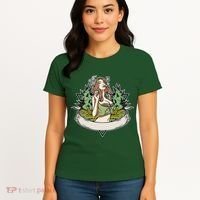 Cannabis Lady Smoking Pot Women's T-Shirt thumb 4