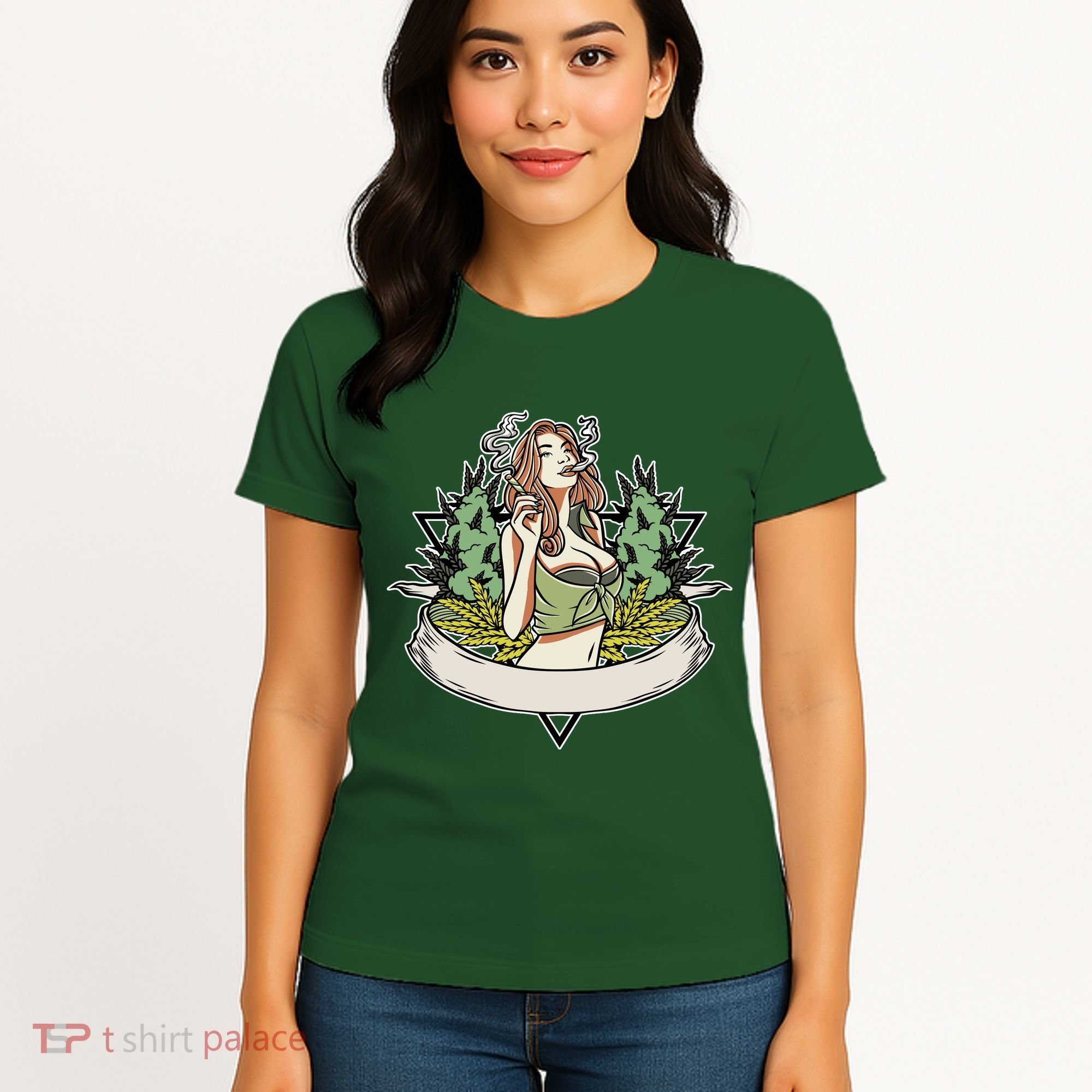 Cannabis Lady Smoking Pot Women's T-Shirt