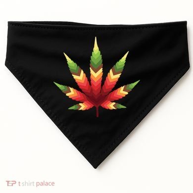 Cannabis Leaf USA-Made Doggie Bandana