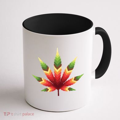 Cannabis Leaf Coffee Mug back