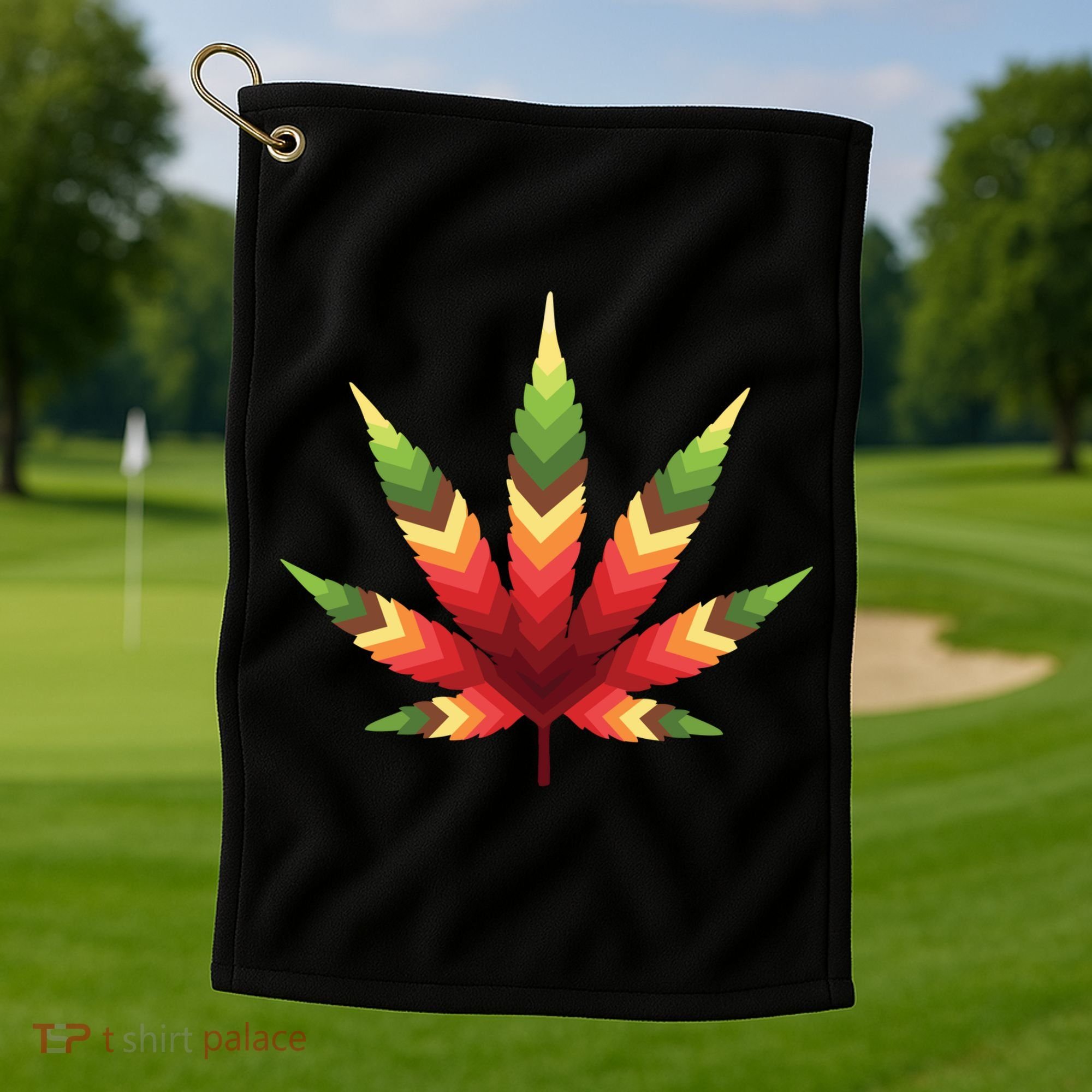 Cannabis Leaf Golf Towel