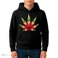 Cannabis Leaf Kids Hoodie thumb 4