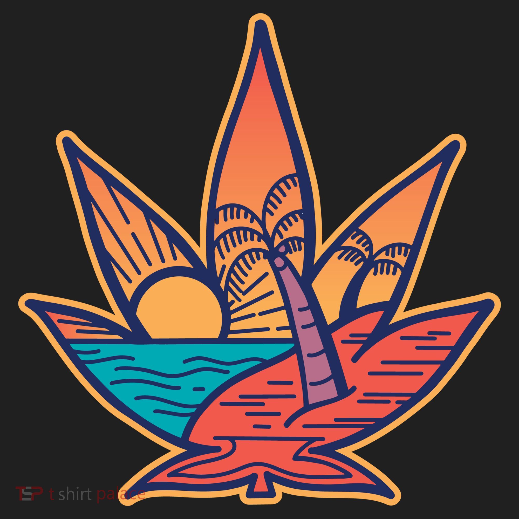 Cannabis Leaf Beach Women's Sweatshirt