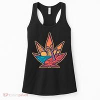 Cannabis Leaf Beach Women's Tank Top thumb 0